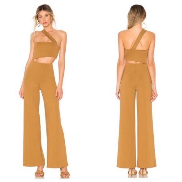 House of Harlow X revolve toffee Fabien women’s wide leg jumpsuit size L - Picture 3 of 15
